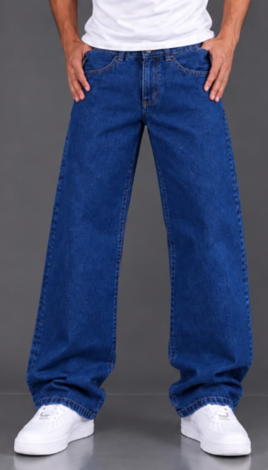 Calça Jeans Wide Leg Premium Azul escuro